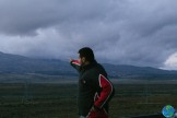Miguel está señalando el Ruapehu, montaña donde viviríamos por tres meses en un futuro próximo.